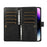 For iPhone 16 Pro Max Case Split Leather Magnetic Wallet Phone Protector with Wrist Strap - Black - 2