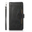For iPhone 16 Pro Max Case Split Leather Magnetic Wallet Phone Protector with Wrist Strap - Black - 6