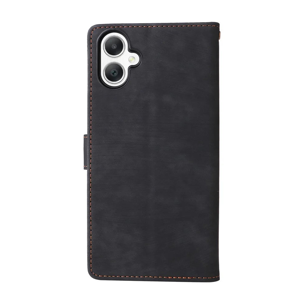 For Samsung Galaxy A06 4G / A06 5G Wallet Case RFID Blocking PU Leather Cover Stand View - Black - 7
