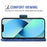 For iPhone 14 Plus Water-ink Painting Texture Cell Phone Case PU Leather Rotating Card Slots Holder Stand Wallet Shell - Blue - 3