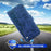 For iPhone 14 Plus Water-ink Painting Texture Cell Phone Case PU Leather Rotating Card Slots Holder Stand Wallet Shell - Blue - 5