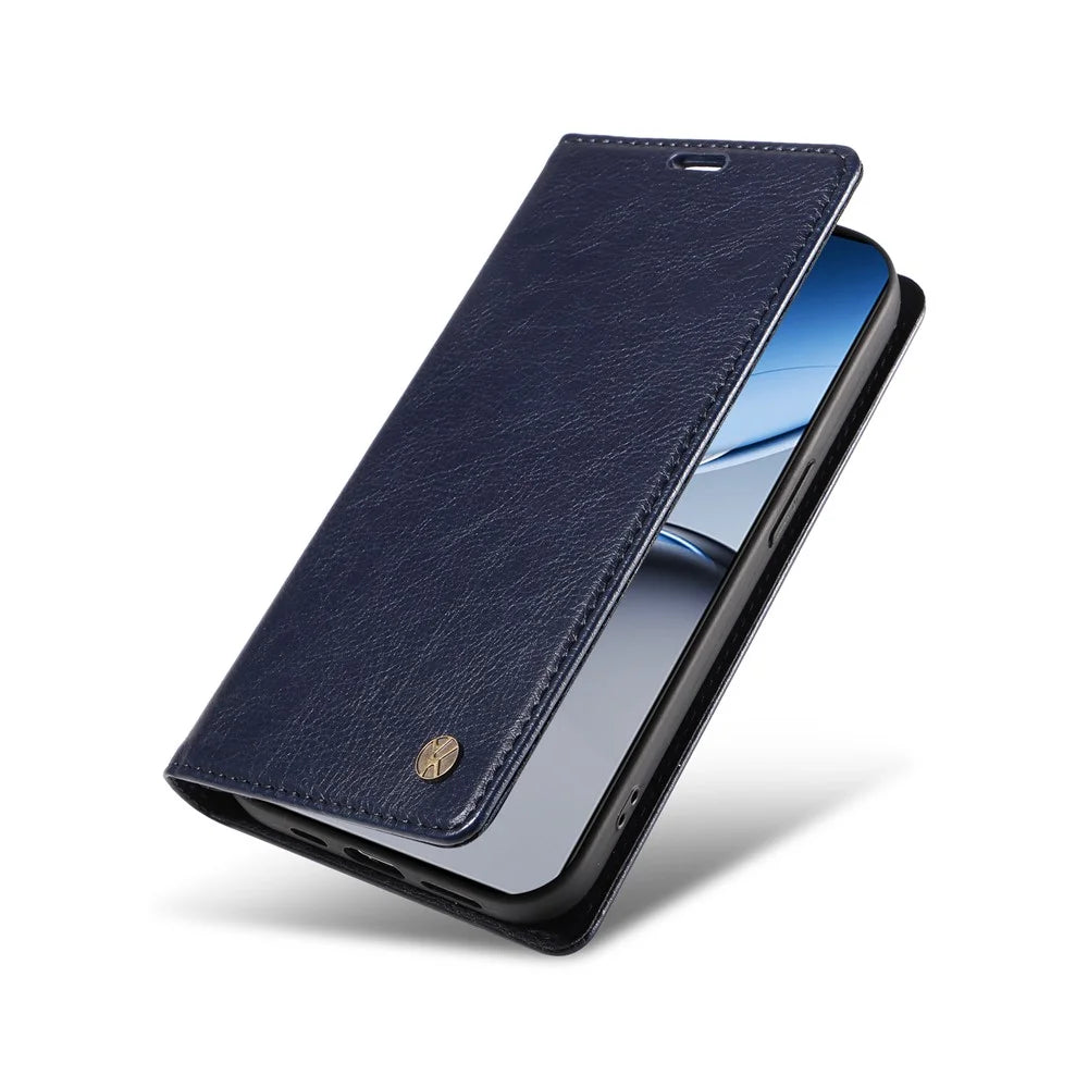 YIKATU YK-006 For OnePlus Nord 4 Case Wallet Litchi Grain Leather Phone Cover Magnetic Auto-Absorbed - Navy Blue - 6