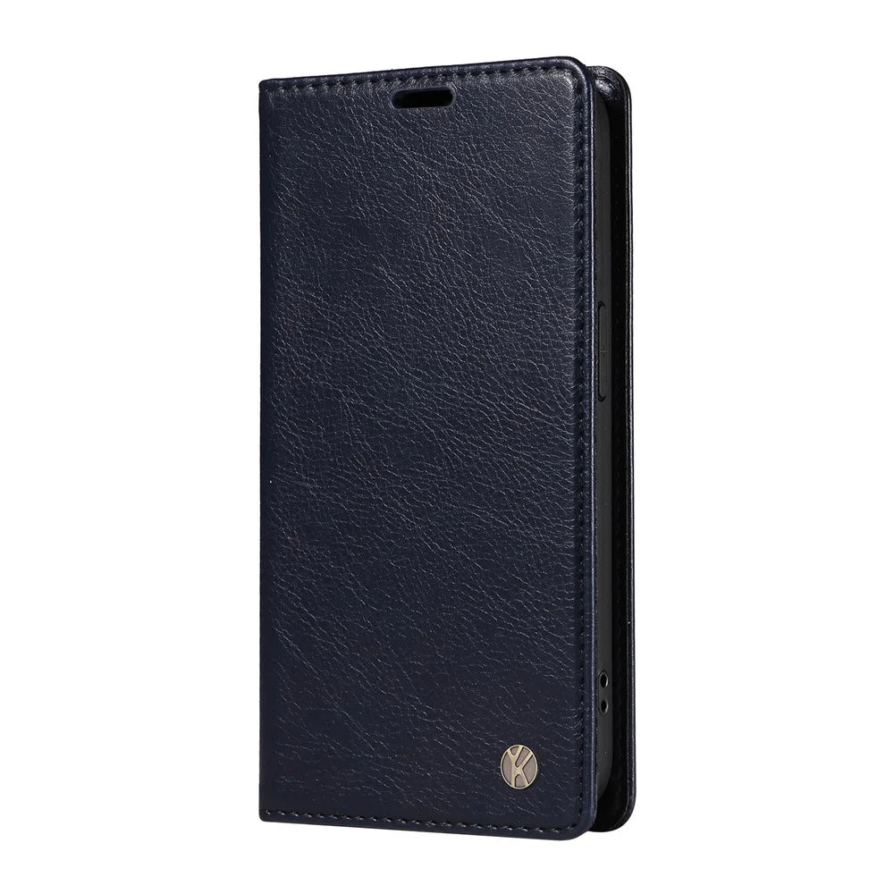 YIKATU YK-006 For OnePlus Nord 4 Case Wallet Litchi Grain Leather Phone Cover Magnetic Auto-Absorbed - Navy Blue - 7