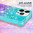 For iPhone 16 Pro Max TPU Case Gradient Quicksand Phone Back Cover - Sky Blue+Purple - 4