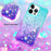 For iPhone 16 Pro Max TPU Case Gradient Quicksand Phone Back Cover - Sky Blue+Purple - 5