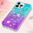 For iPhone 16 Pro Max TPU Case Gradient Quicksand Phone Back Cover - Sky Blue+Purple - 6