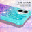 For iPhone 16 Plus TPU Case Gradient Quicksand Phone Back Cover - Sky Blue+Purple - 4