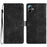 For Samsung Galaxy A06 4G Case Butterfly Flower Pattern Skin-Touch Leather Phone Cover - Black - 1