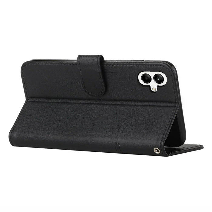 For Samsung Galaxy A06 4G Case Stand Flip Protective Leather Phone Cover - Black - 2
