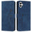 For Samsung Galaxy A06 4G Case Viewing Stand PU Leather Phone Cover Imprinted Pattern - Blue - 1