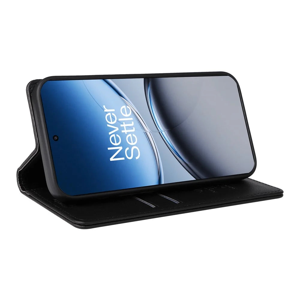 YIKATU YK-001 For OnePlus Nord 4 Case Stand Leather Phone Cover Strong Magnetic Closure - Black - 3