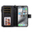 For iPhone 16 Pro Max Magnetic Leather Case Mobile Cover with Detachable Zipper Wallet Strap - Black - 2