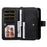 For iPhone 16 Pro Max Magnetic Leather Case Mobile Cover with Detachable Zipper Wallet Strap - Black - 3