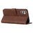 For Samsung Galaxy M35 5G Case Stand Flip Protective Leather Phone Cover - Brown - 3