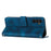 For Samsung Galaxy M35 5G Case Triangle Pattern Leather Phone Cover with Hand Strap Card Slots - Sapphire - 2