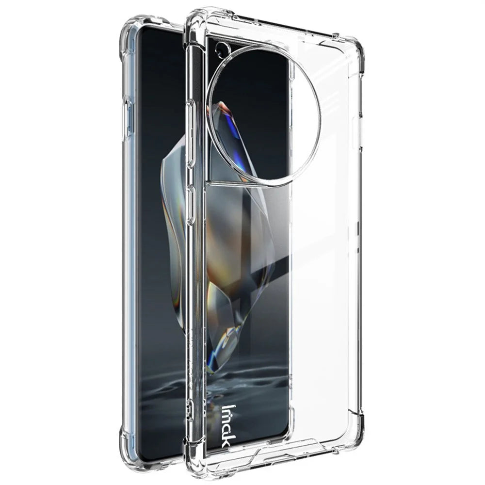 IMAK For OnePlus Ace 3 5G / 12R 5G Case PC+TPU Shockproof Clear Phone Cover - 1