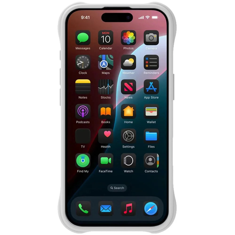 IMAK UC-6 Series for iPhone 16 Case Water Drop Texture Anti-Skid Matte TPU Cover - Matte White - 2