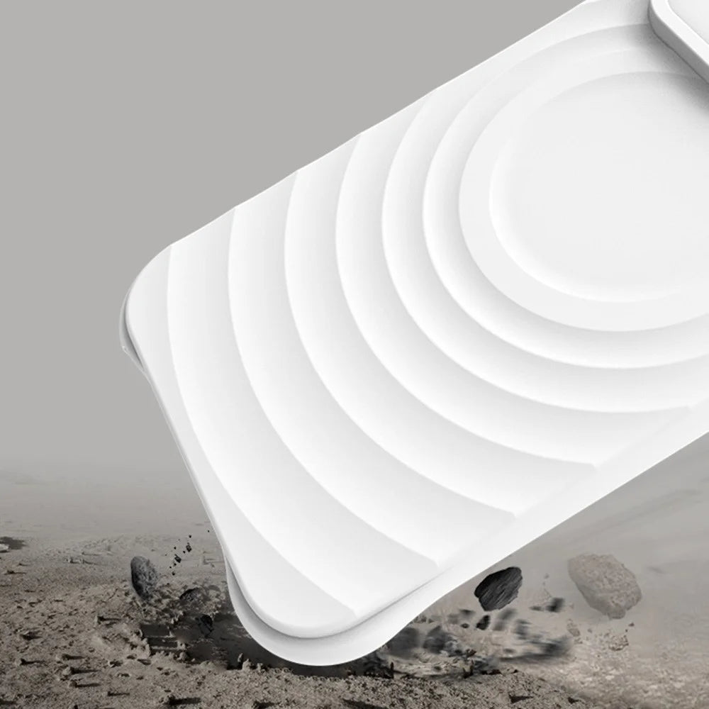 IMAK UC-6 Series for iPhone 16 Case Water Drop Texture Anti-Skid Matte TPU Cover - Matte White - 5