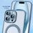 For iPhone 16 Pro Max Magnetic Case Bling Rhinestone Clear TPU + PC Phone Cover - Pink - 6