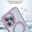 For iPhone 16 Pro Max Magnetic Case Bling Rhinestone Clear TPU + PC Phone Cover - Pink - 7