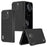 ABEEL For Google Pixel 9 Pro Fold 5G Case Genuine Cow Leather Hard PC Phone Cover - Black - 2