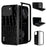 ABEEL For Google Pixel 9 Pro Fold 5G Case Genuine Cow Leather Back Phone Cover Crocodile Texture - Black - 1