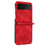 For Samsung Galaxy Z Flip4 5G Leather Wallet Case Butterfly Flower Imprinted Phone Cover with Strap - Red - 2