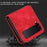 For Samsung Galaxy Z Flip4 5G Leather Wallet Case Butterfly Flower Imprinted Phone Cover with Strap - Red - 6