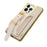 For iPhone 16 Pro Max Case Crocodile Texture PU Leather+TPU Electroplating Phone Cover Wristband Kickstand - White - 3