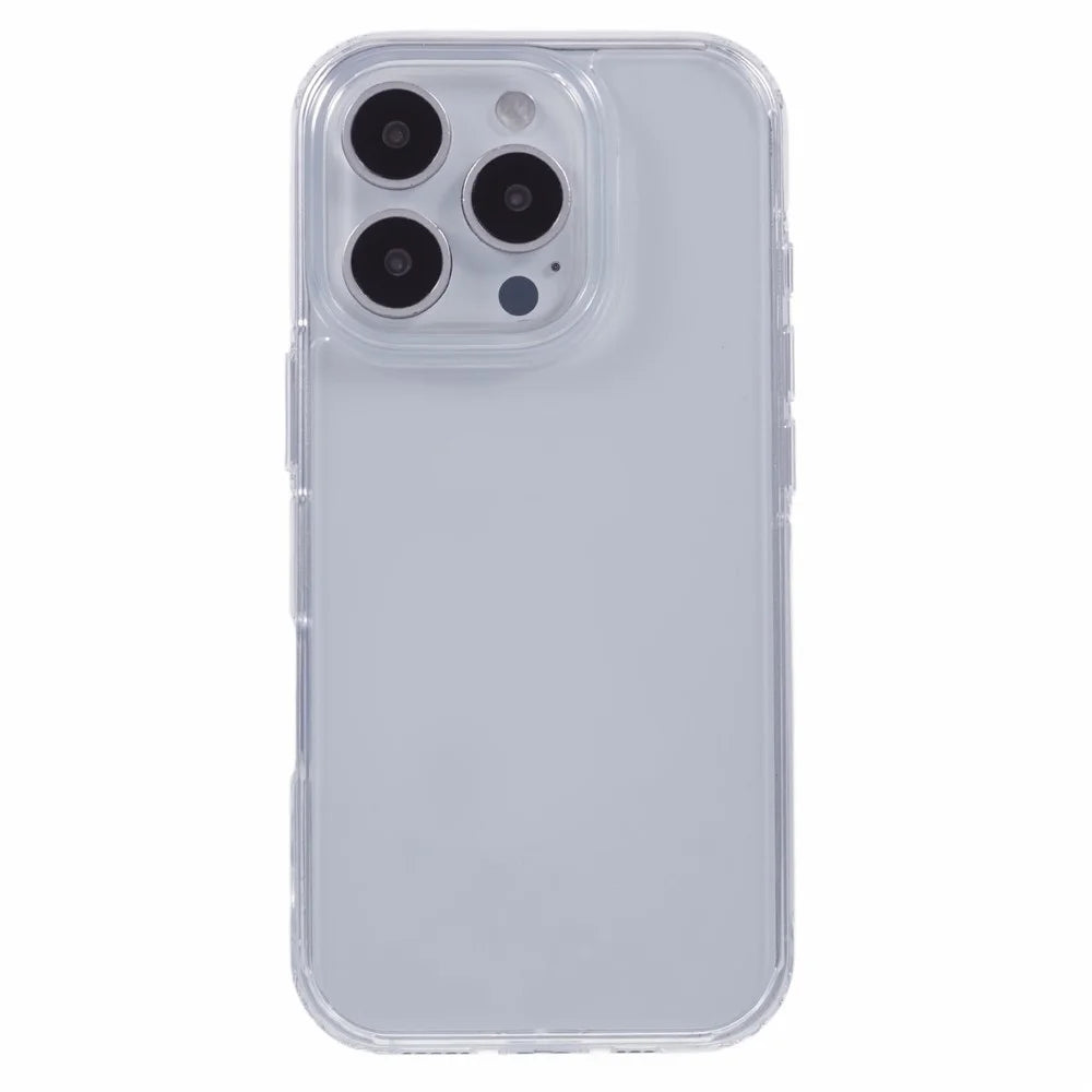 X-LEVEL For iPhone 16 Pro Max Case Acrylic+Silicone Anti-Scratch Clear Back Phone Cover - Transparent - 3