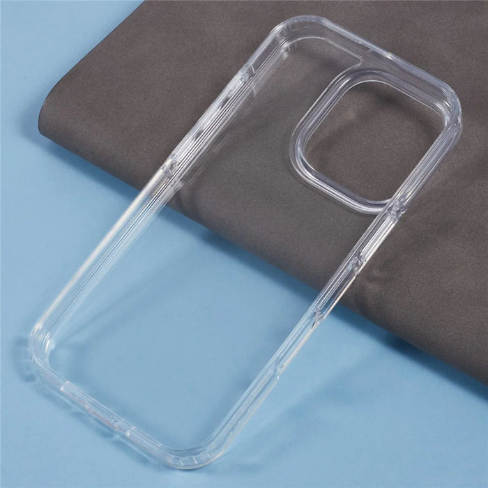 X-LEVEL For iPhone 16 Pro Max Case Acrylic+Silicone Anti-Scratch Clear Back Phone Cover - Transparent - 6