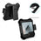 For Samsung Galaxy Z Flip5 5G Case Leather+PC Phone Cover with Kickstand Back Clip - Black - 4