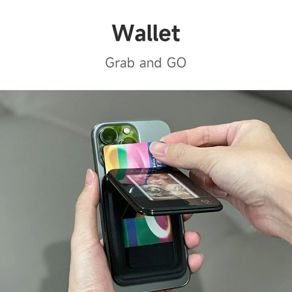 Four Color Display E Ink Card Holder PC+TPU NFC Projection Magnetic E Ink Card Bag Wallet - Black - 6
