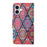 For iPhone 16 Case Pattern Printing Protective Leather Folio Phone Cover - Rhombus Totem - 7