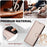 For Samsung Galaxy S24 FE Wallet Phone Case Leather Stand Cover with Strap - Rose Gold - 6