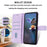 For iPhone 16 Pro Max Case Triangle Imprinted Anti-Scratch Phone Wallet Cover - Purple - 2