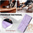 For iPhone 16 Pro Max Case Triangle Imprinted Anti-Scratch Phone Wallet Cover - Purple - 4