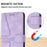 For iPhone 16 Pro Max Case Triangle Imprinted Anti-Scratch Phone Wallet Cover - Purple - 5