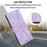 For iPhone 16 Pro Max Case Triangle Imprinted Anti-Scratch Phone Wallet Cover - Purple - 6