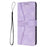 For iPhone 16 Pro Max Case Triangle Imprinted Anti-Scratch Phone Wallet Cover - Purple - 7