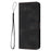 For iPhone 16 Pro Leather Case Solid Color Wallet Protective Phone Cover - Black - 7