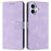 For iPhone 16 Plus Leather Case Solid Color Wallet Protective Phone Cover - Purple - 1