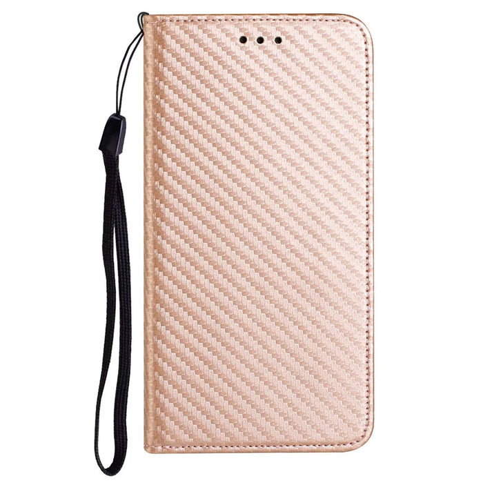 For iPhone 16 Pro Max Case Leather Flip Phone Cover Stand Strong Magnetic Closure - Rose Gold - 6