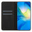 For iPhone 16 Case Imprinted Flower Wallet Stand Leather Phone Cover - Black - 2