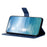 For Samsung Galaxy S24 FE Leather Case Line Pattern Wallet Phone Cover - Blue - 2