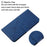 For Samsung Galaxy S24 FE Leather Case Line Pattern Wallet Phone Cover - Blue - 4