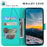 For Google Pixel 8a Case Wallet Cat Pattern Imprinted Leather Phone Cover - Lake Blue - 2