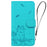 For Google Pixel 8a Case Wallet Cat Pattern Imprinted Leather Phone Cover - Lake Blue - 7