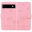 For Google Pixel 7a Case Wallet Cat Pattern Imprinted Leather Phone Cover - Pink - 1