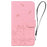For Google Pixel 7a Case Wallet Cat Pattern Imprinted Leather Phone Cover - Pink - 7